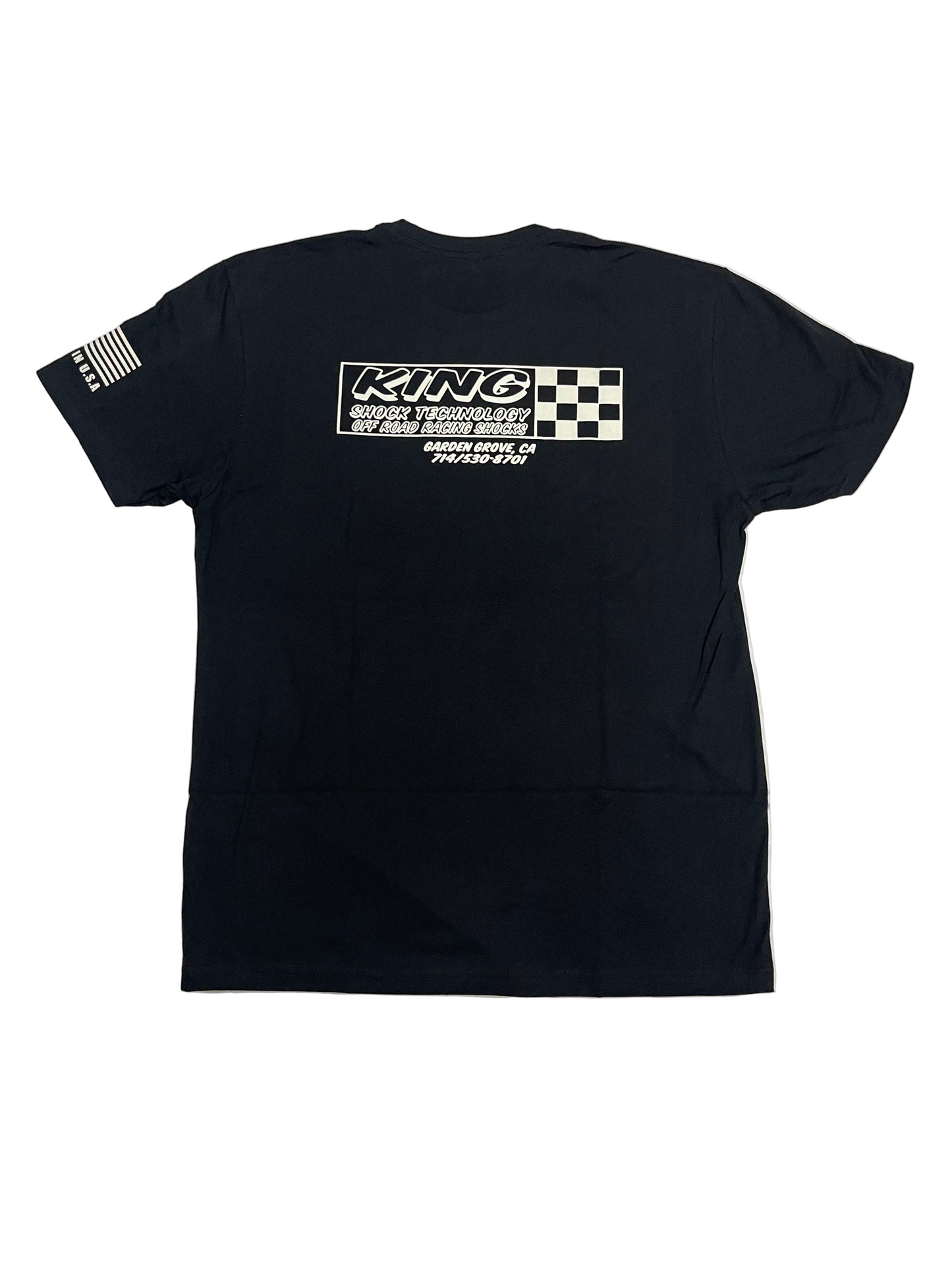 **NEW** KING SHOCKS BLACK CVC CREW TEE W/ CHECKERS LOGO