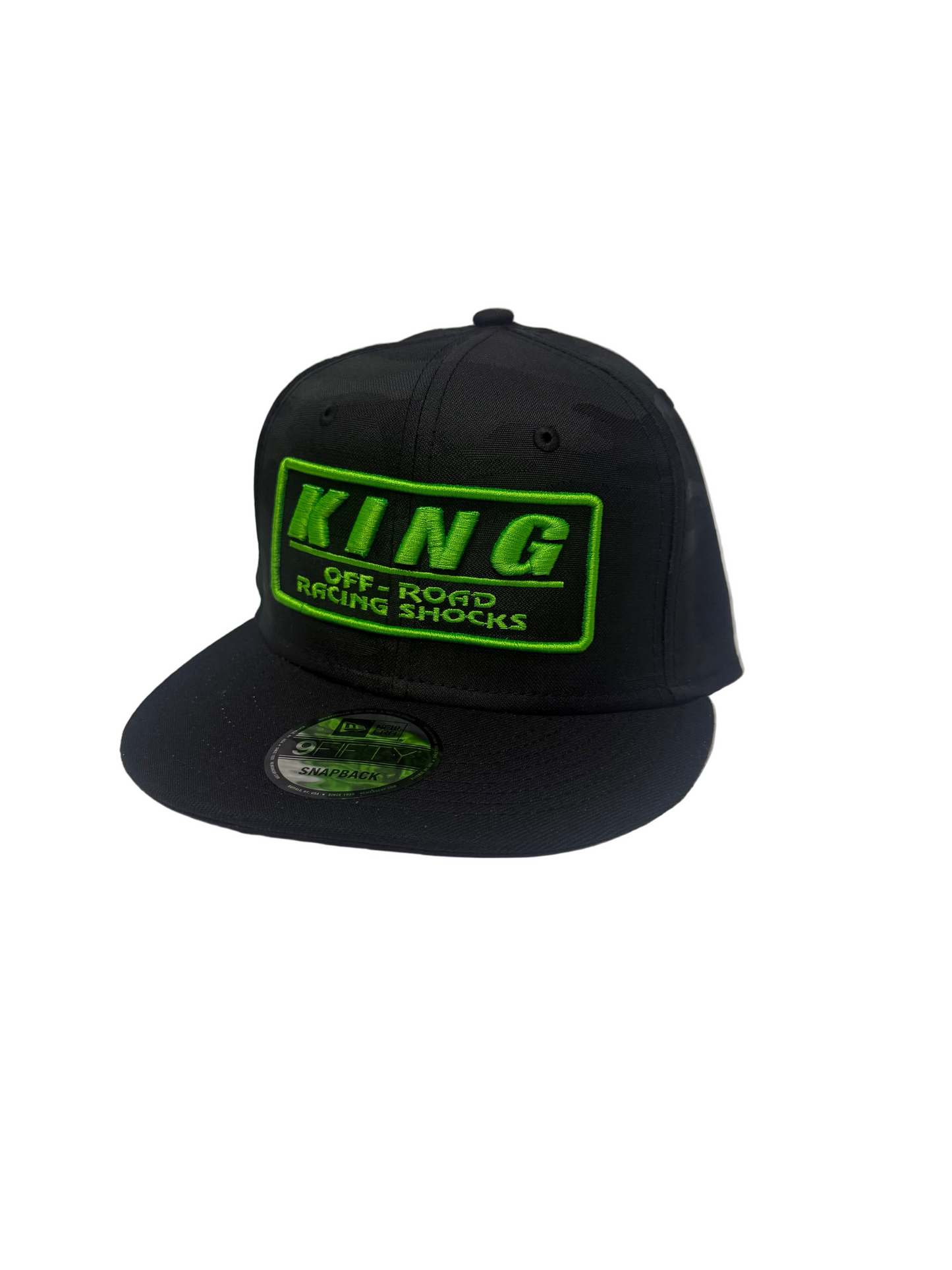 **NEW** KING SHOCKS 9FIFTY BLACK CAMO W/ GREEN LOGO SNAPBACK CAP