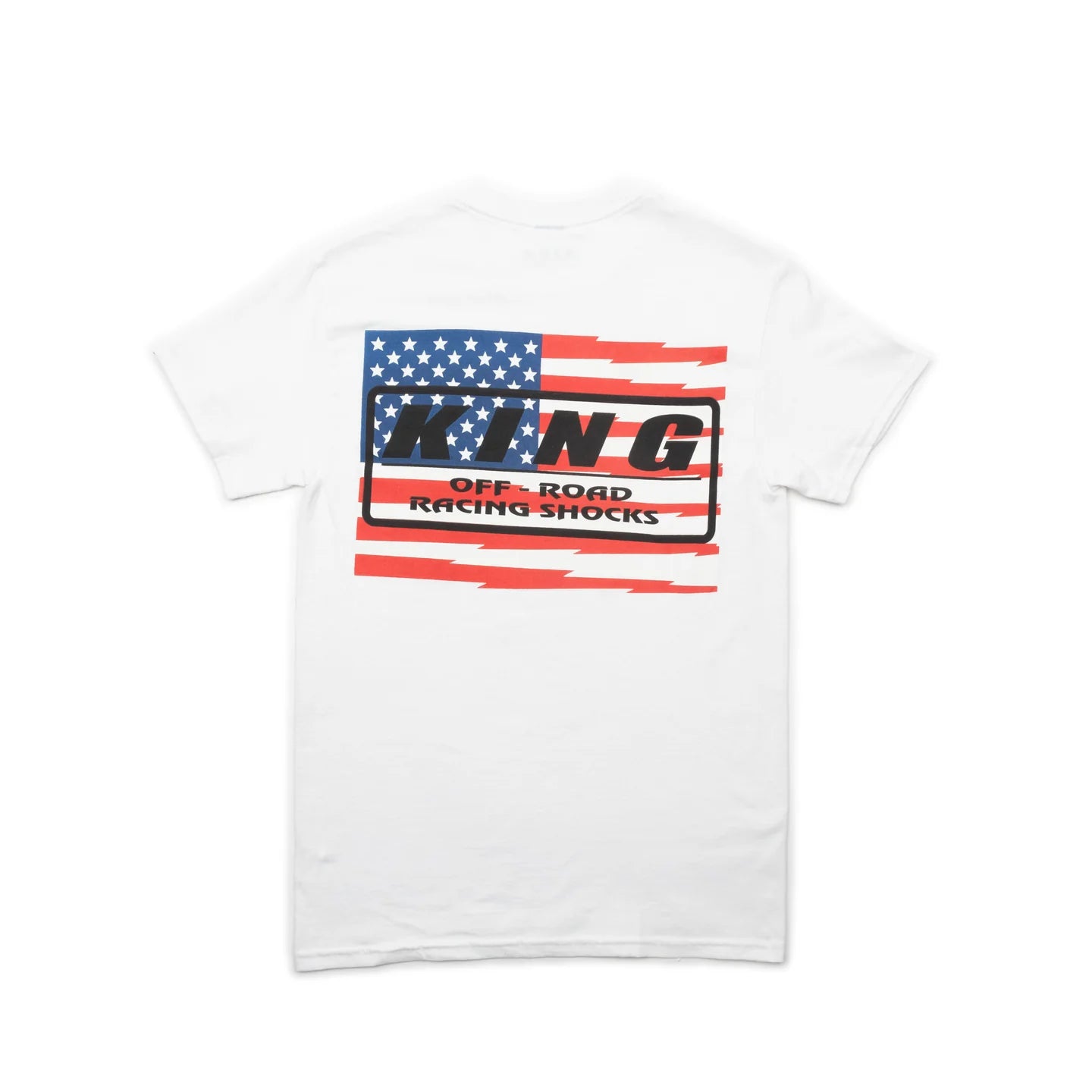 KING SHOCKS USA SHORT SLEEVE SHIRT WHITE