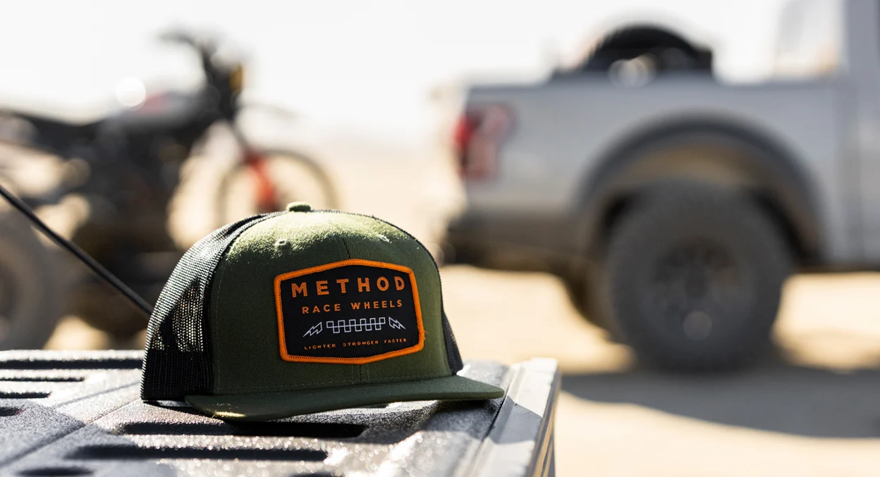 METHOD BOLT CHECK TRUCKER HAT SNAPBACK OLIVE/BLACK