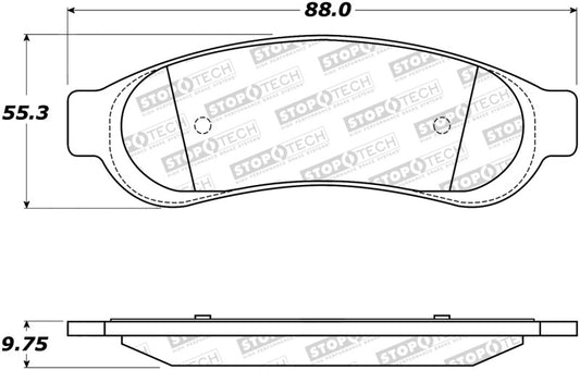 StopTech Sport Brake Pads w/Shims and Hardware - Rear