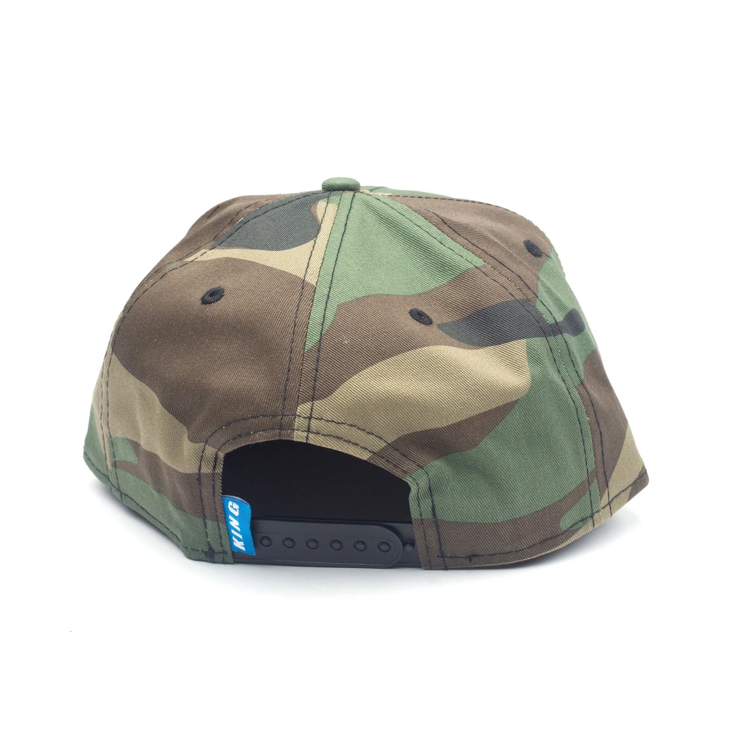 KING SHOCKS 9FIFTY CAMO W/ OLIVE LOGO SNAPBACK CAP (CAMO)