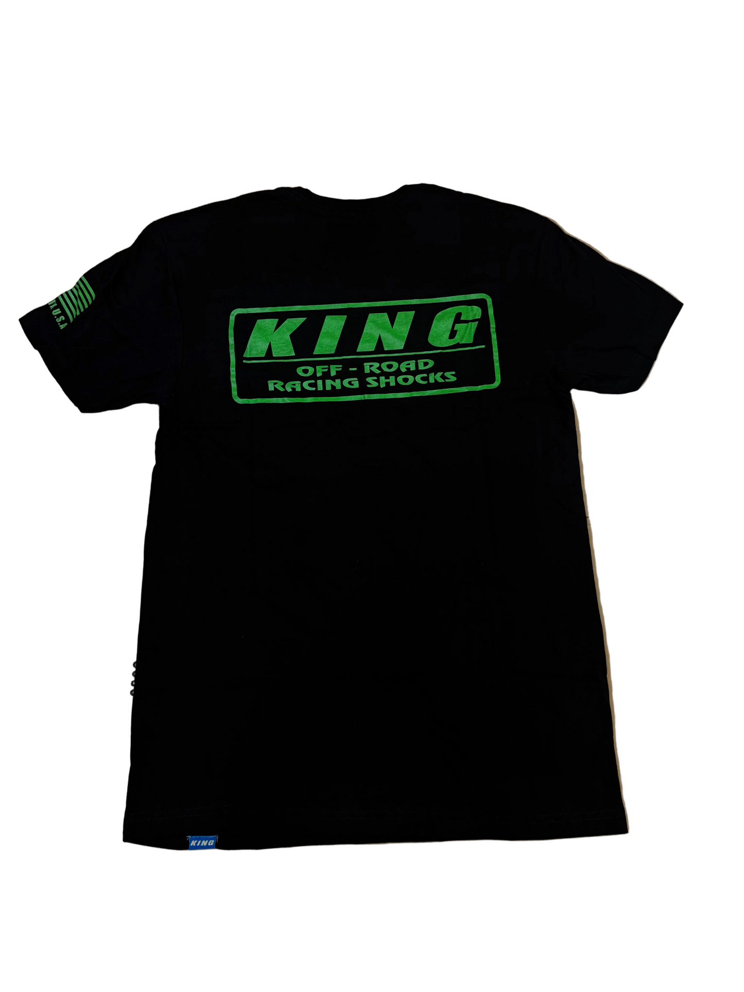 KING SHOCKS BLACK CVC CREW TEE W/ GREEN LOGO