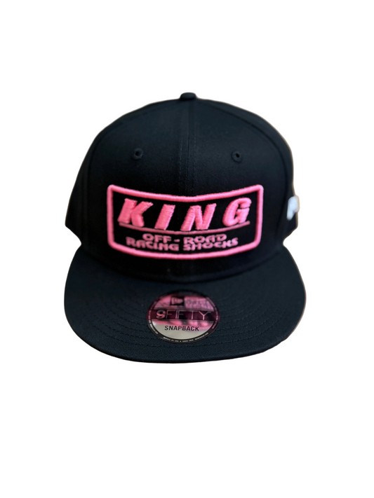 **NEW** KING SHOCKS 9FIFTY BLACK W/ HOT PINK LOGO SNAPBACK CAP