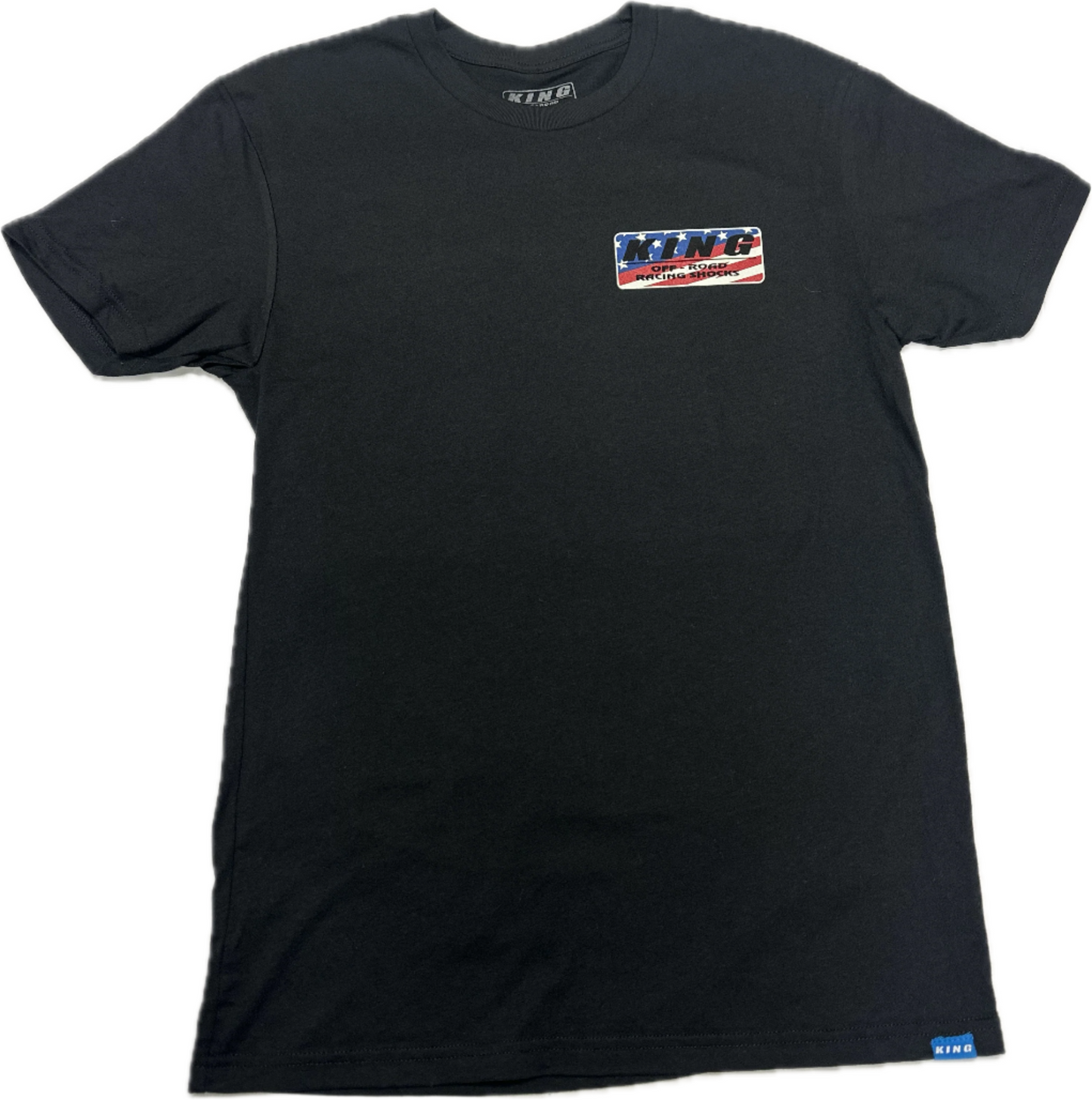 KING SHOCKS AMERICAN FLAG IN LOGO SHORT SLEEVE TEE