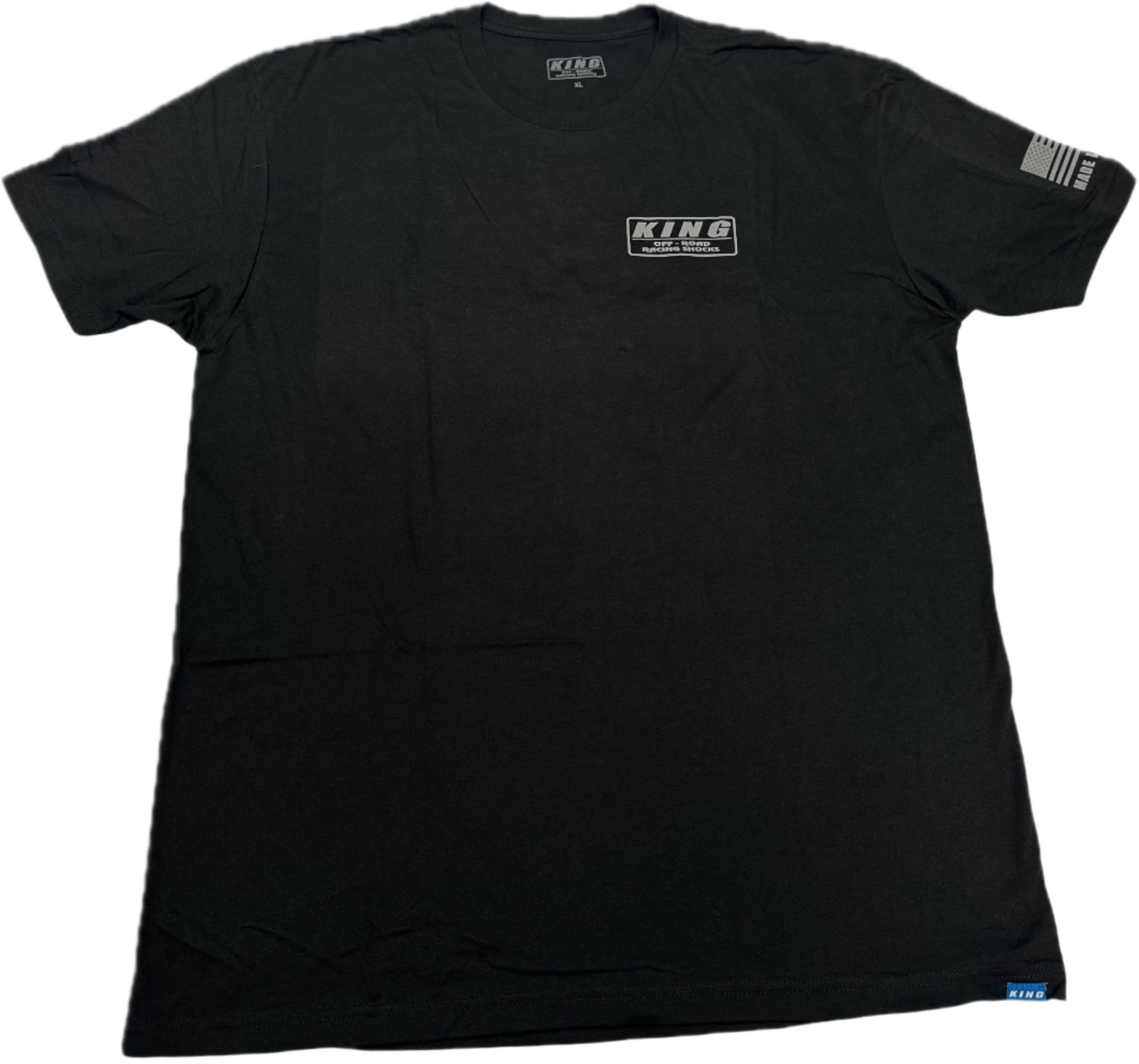 KING SHOCKS BLACK CVC CREW TEE W/ MATTE GREY LOGO