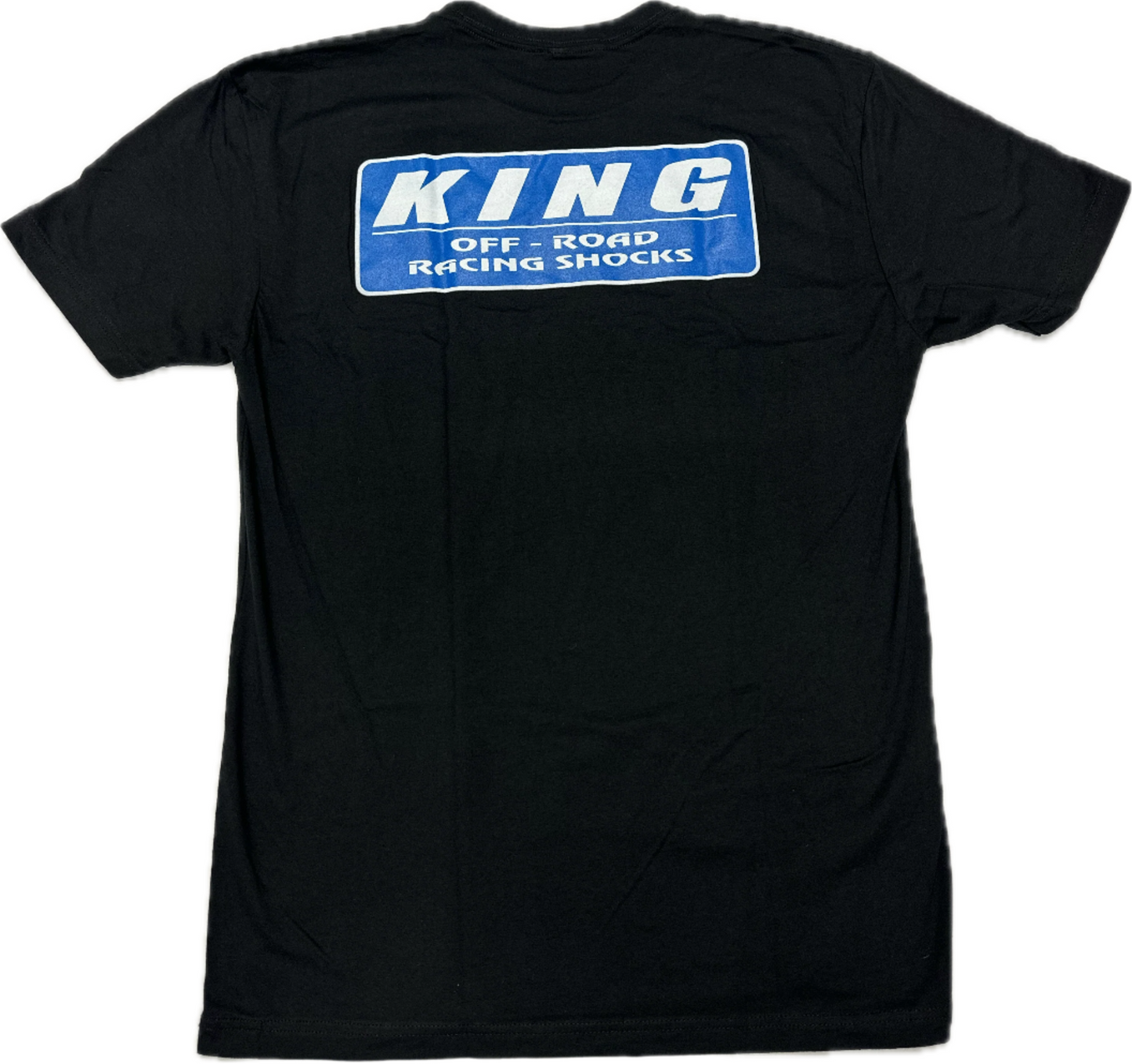 KING SHOCKS BLACK TEE W/ OUTLINE CHEST BANNER & OG LOGO BACK