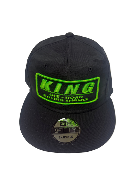 **NEW** KING SHOCKS 9FIFTY BLACK CAMO W/ GREEN LOGO SNAPBACK CAP