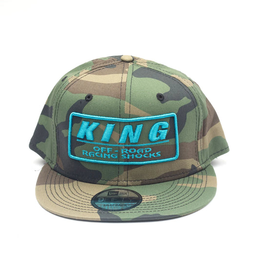 KING SHOCKS 9FIFTY CAMO W/ AQUA LOGO CAP  (CAMO SNAPBACK)