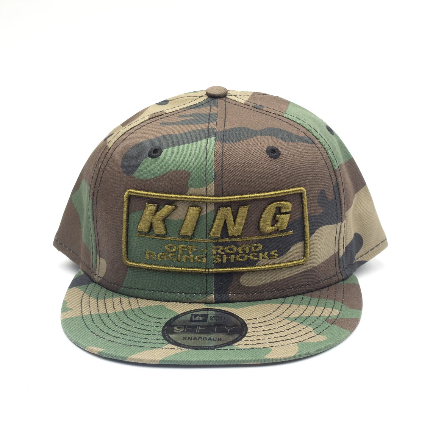 KING SHOCKS 9FIFTY CAMO W/ OLIVE LOGO SNAPBACK CAP (CAMO)