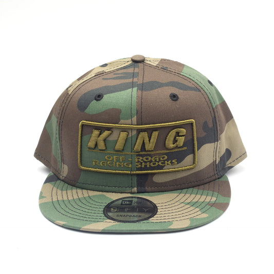 KING SHOCKS 9FIFTY CAMO W/ OLIVE LOGO SNAPBACK CAP (CAMO)