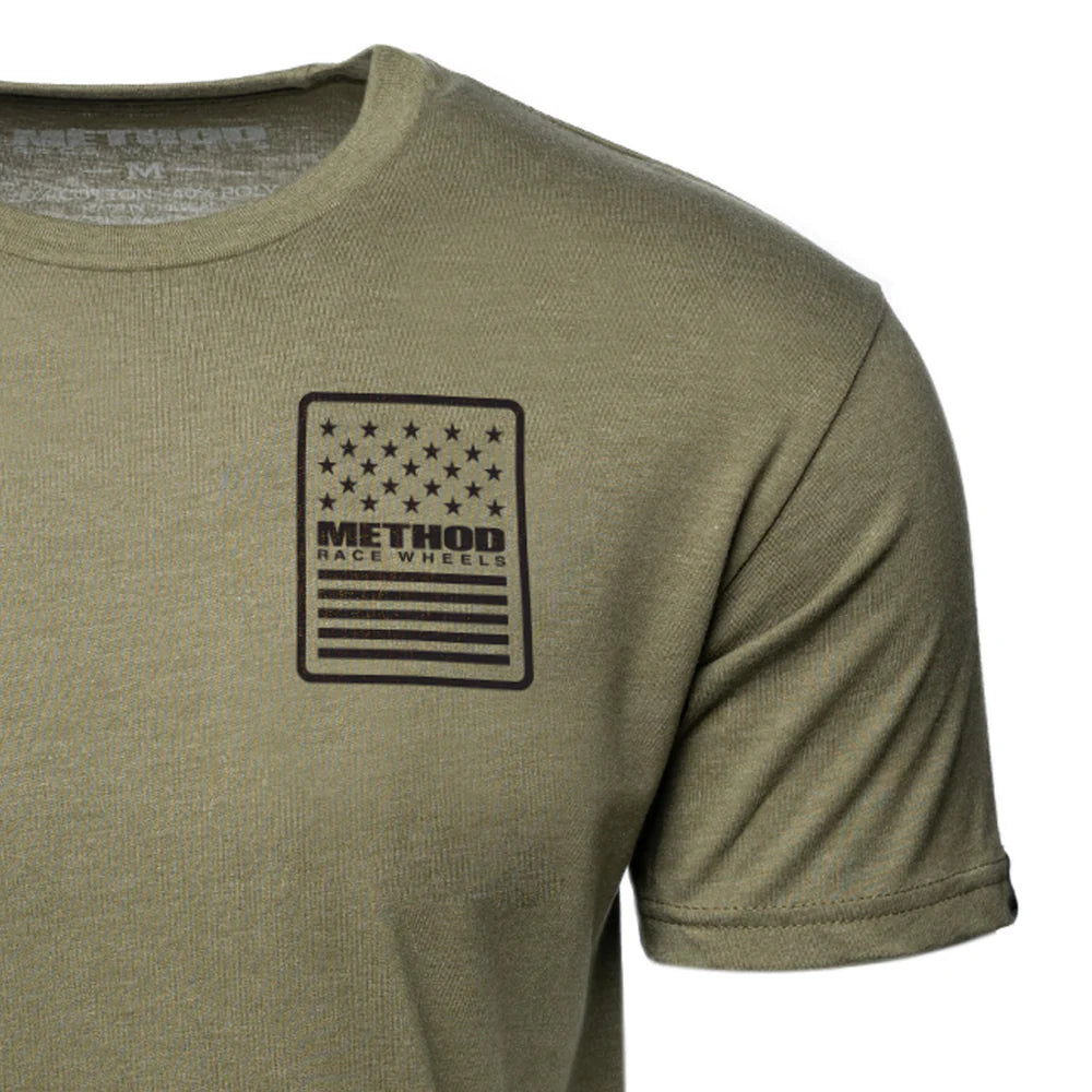 METHOD STARS & BARS TEE MILITARY GREEN