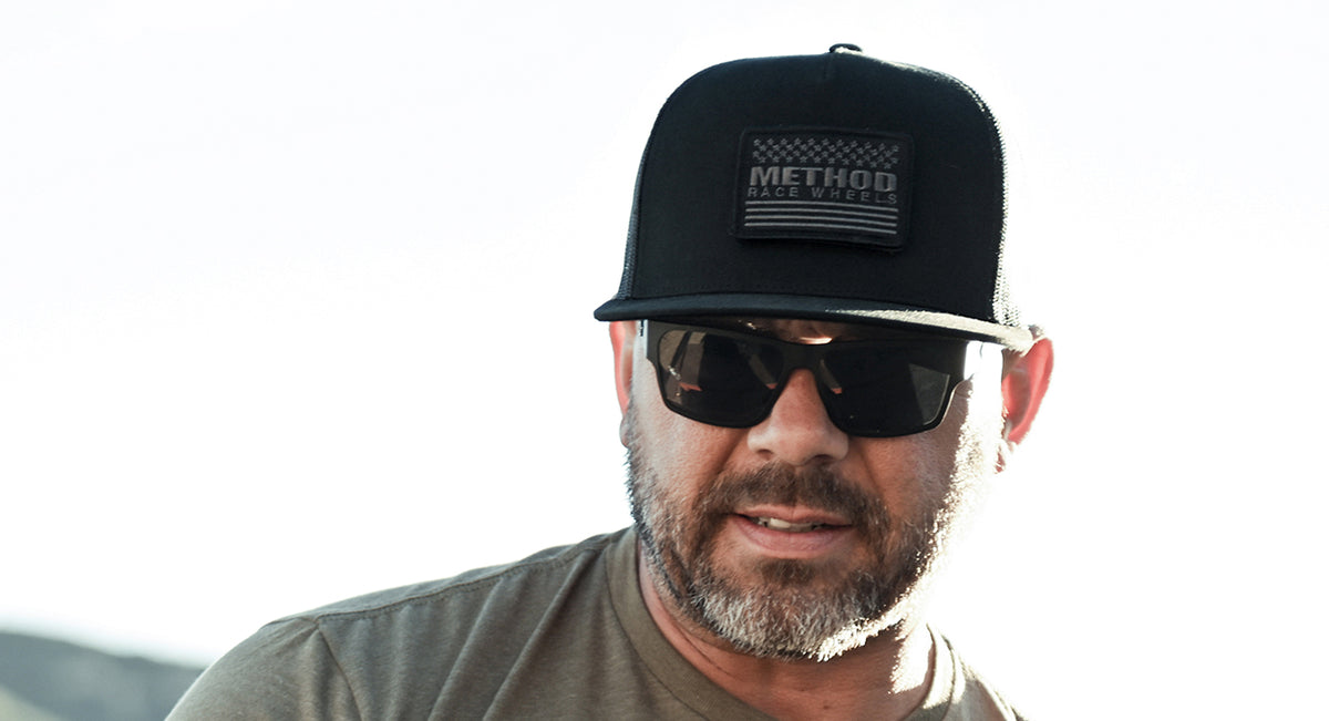 Method Stars & Stripes Velcro Patch Flatbill Trucker - SNAPBACK BLACK