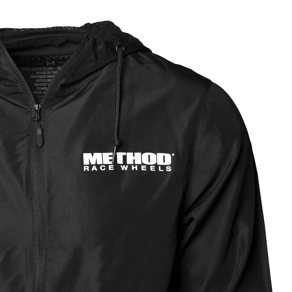METHOD BRAND LOGO WINDBREAKER ZIP-UP BLACK