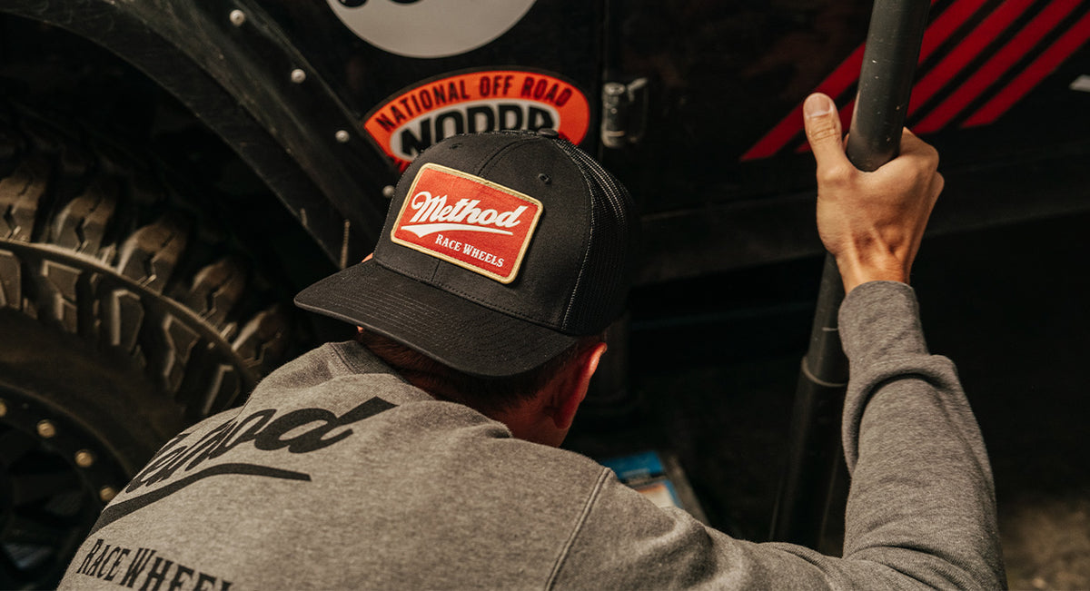 Method Pub Patch Curvebill Trucker Hat SNAPBACK BLACK