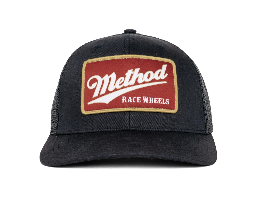 Method Pub Patch Curvebill Trucker Hat SNAPBACK BLACK