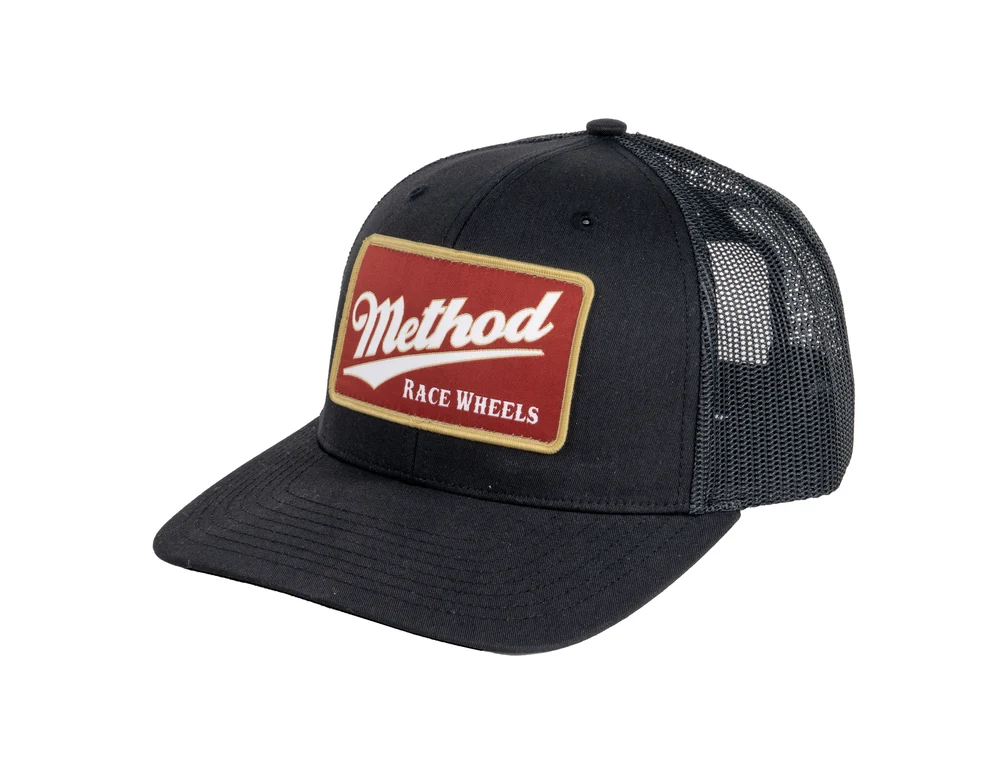 Method Pub Patch Curvebill Trucker Hat SNAPBACK BLACK