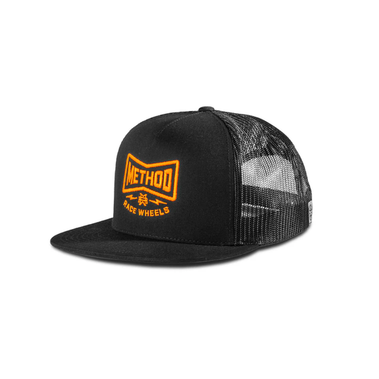 METHOD RECHARGED FLATBILL TRUCKER HAT SNAPBACK BLACK