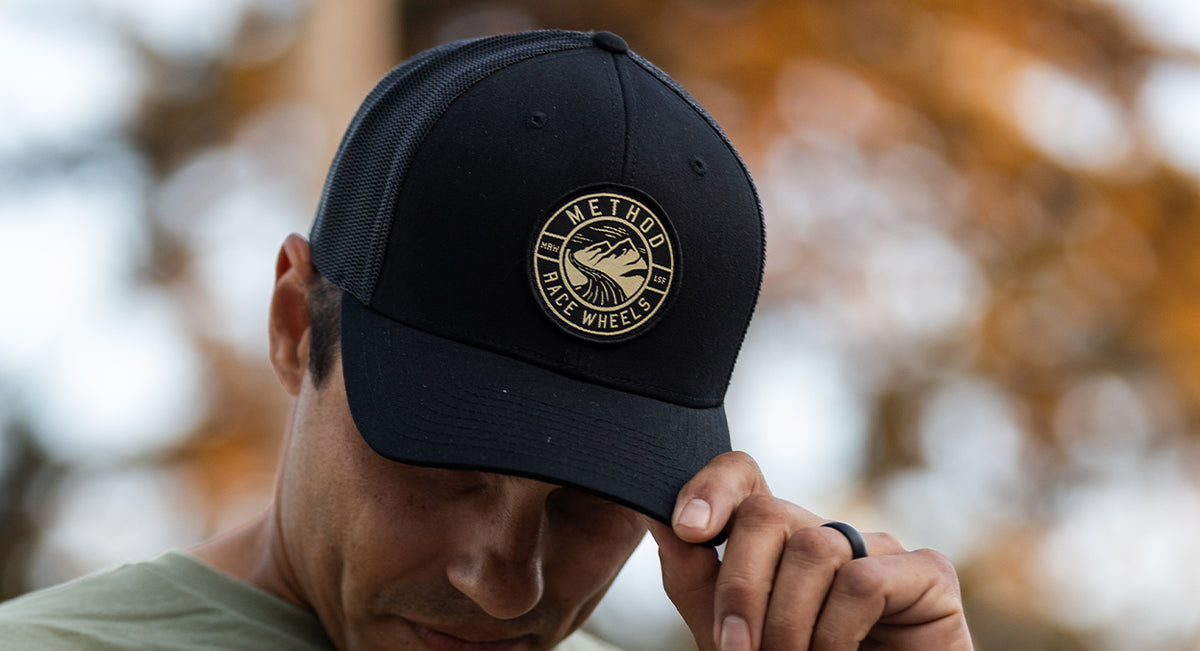 Method Prelander Curve Bill Trucker Hat - SNAPBACK BLACK