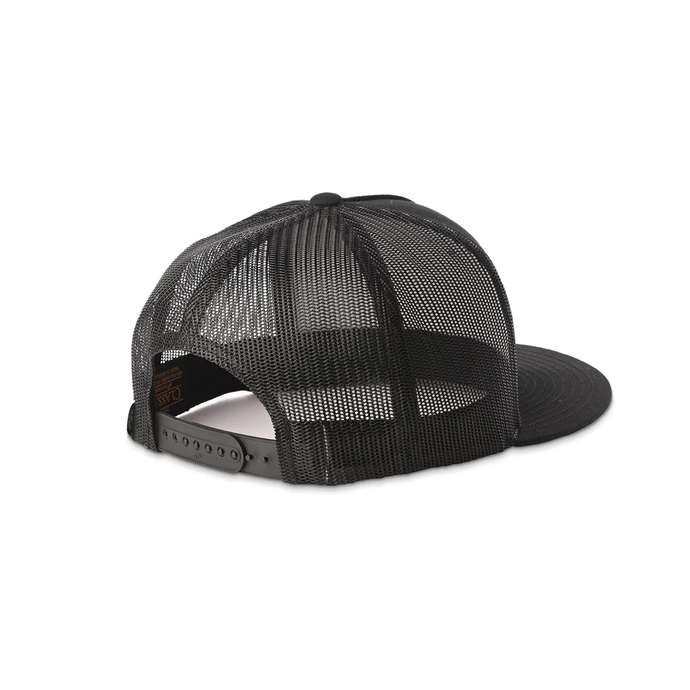 Method Stars & Stripes Velcro Patch Flatbill Trucker - SNAPBACK BLACK