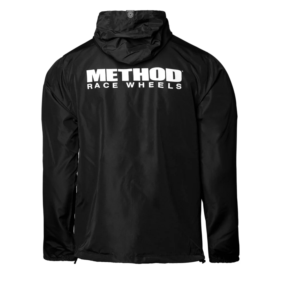 METHOD BRAND LOGO WINDBREAKER ZIP-UP BLACK