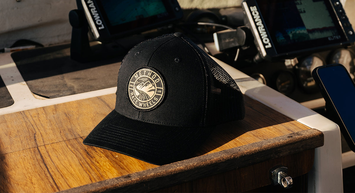 Method Prelander Curve Bill Trucker Hat - SNAPBACK BLACK
